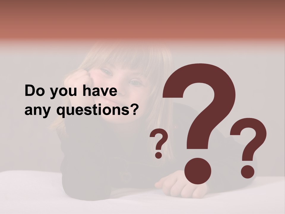 A Portrait Of A Blond 9-Year Old Girl With Downs Syndrome PowerPoint Template