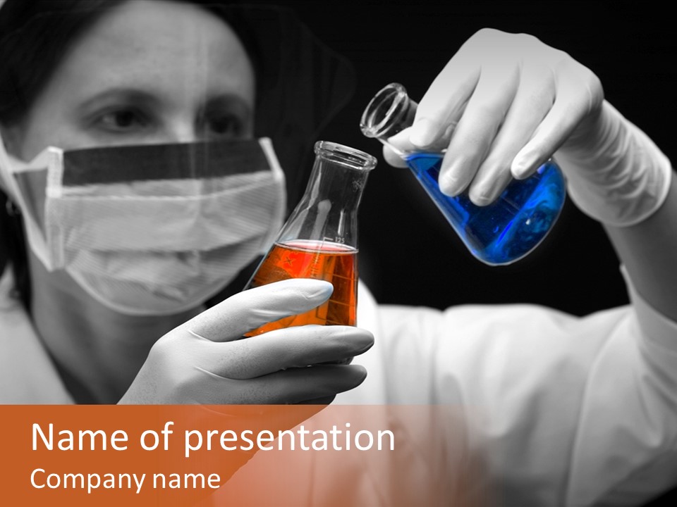 Chemistry - Lab Worker PowerPoint Template