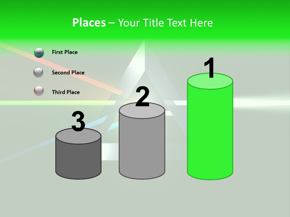 Glass Prism Splitting White Light PowerPoint Template