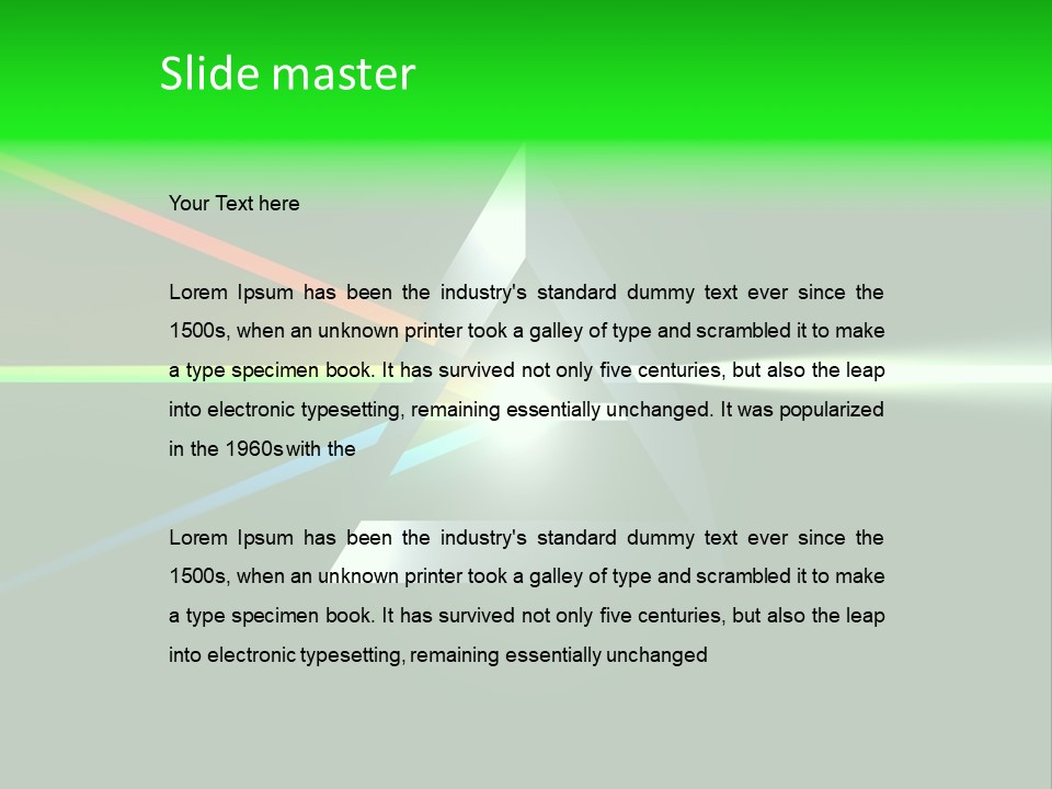 Glass Prism Splitting White Light PowerPoint Template