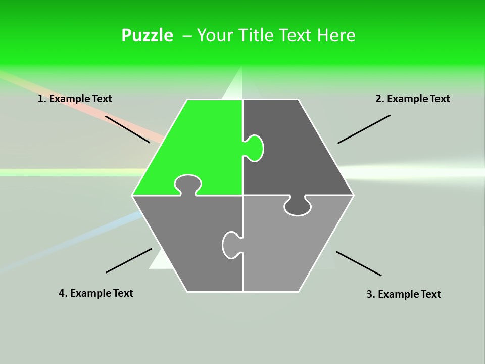 Glass Prism Splitting White Light PowerPoint Template