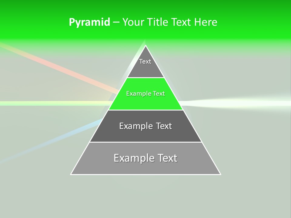 Glass Prism Splitting White Light PowerPoint Template