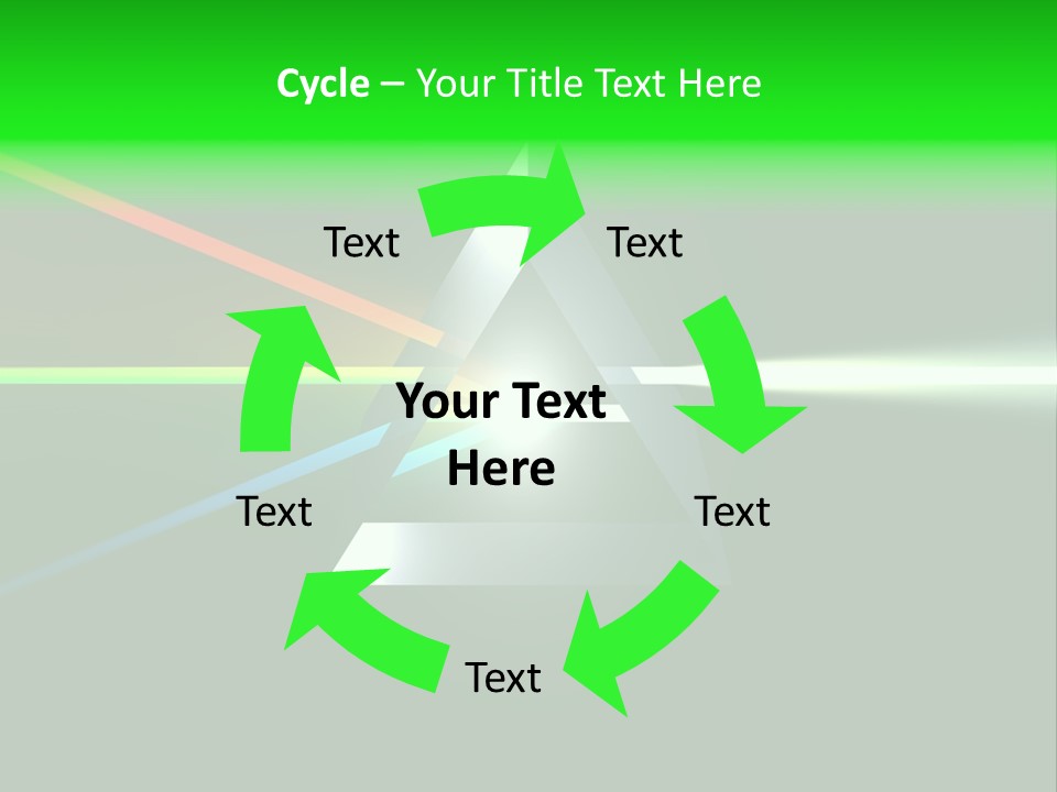 Glass Prism Splitting White Light PowerPoint Template