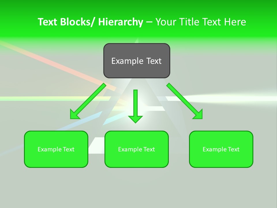 Glass Prism Splitting White Light PowerPoint Template
