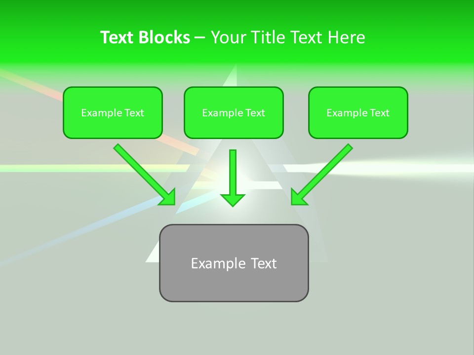 Glass Prism Splitting White Light PowerPoint Template