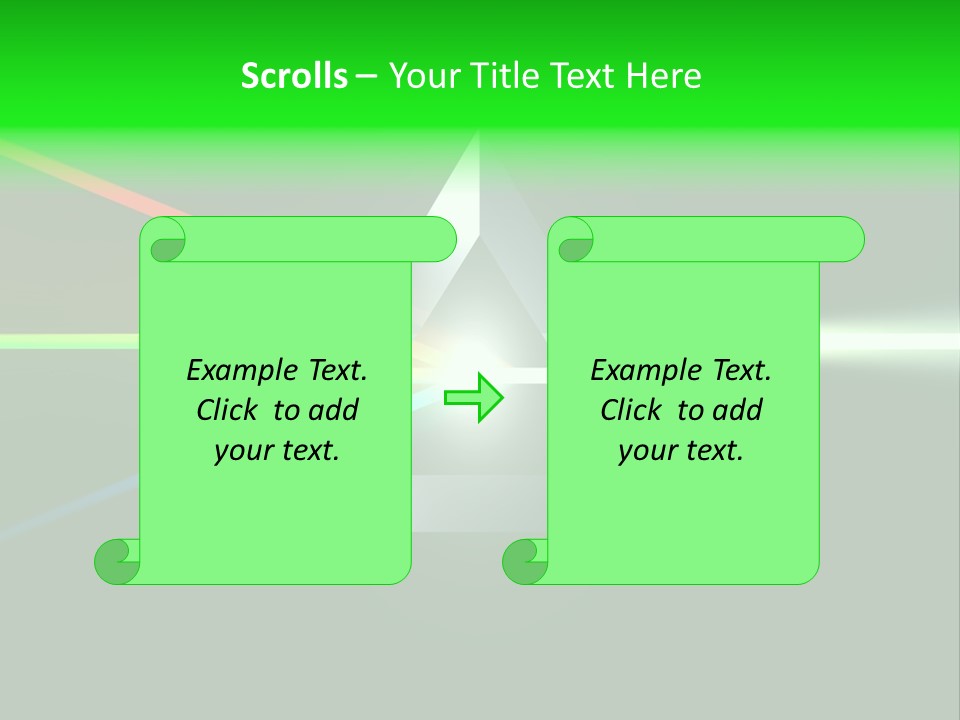 Glass Prism Splitting White Light PowerPoint Template