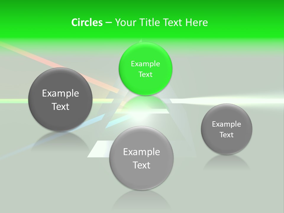 Glass Prism Splitting White Light PowerPoint Template