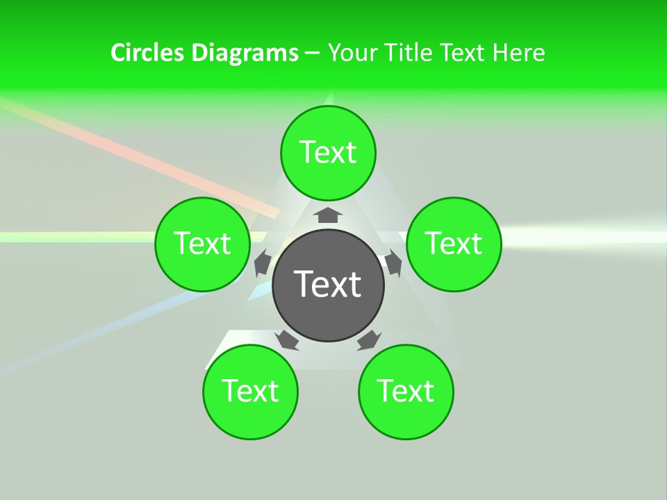 Glass Prism Splitting White Light PowerPoint Template