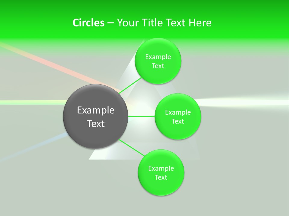 Glass Prism Splitting White Light PowerPoint Template