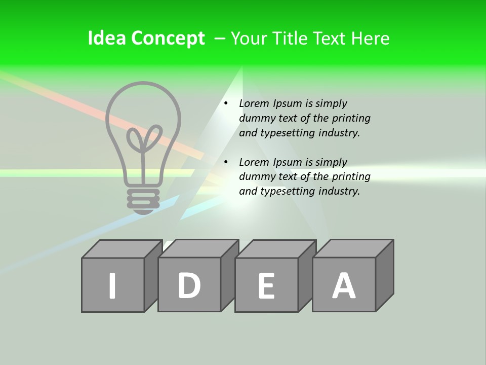 Glass Prism Splitting White Light PowerPoint Template