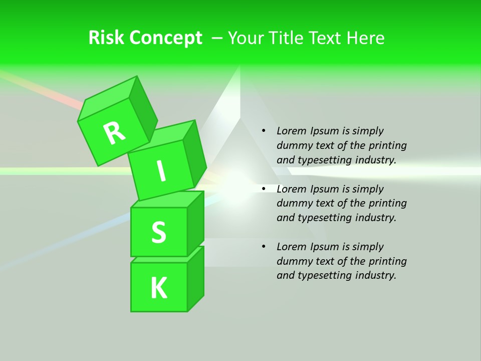 Glass Prism Splitting White Light PowerPoint Template