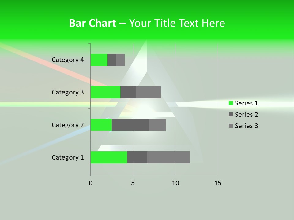 Glass Prism Splitting White Light PowerPoint Template