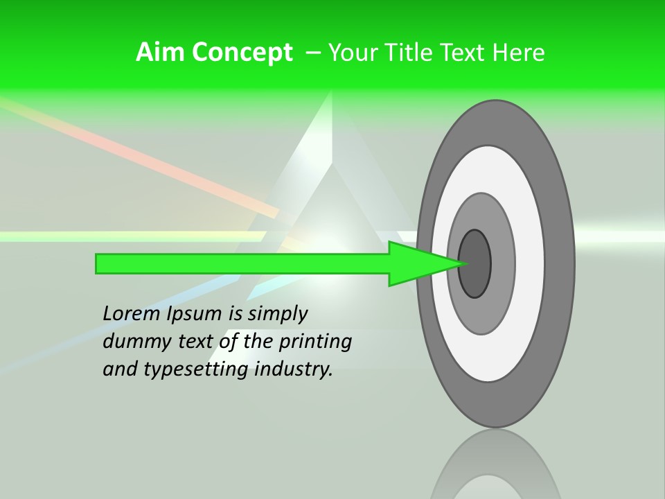 Glass Prism Splitting White Light PowerPoint Template