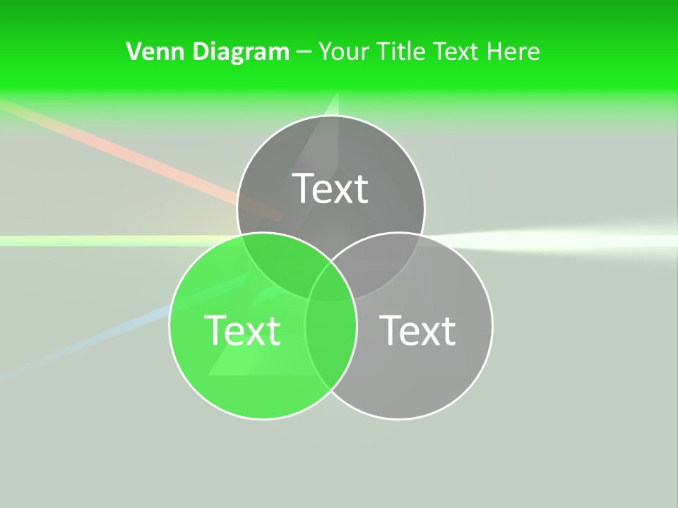 Glass Prism Splitting White Light PowerPoint Template