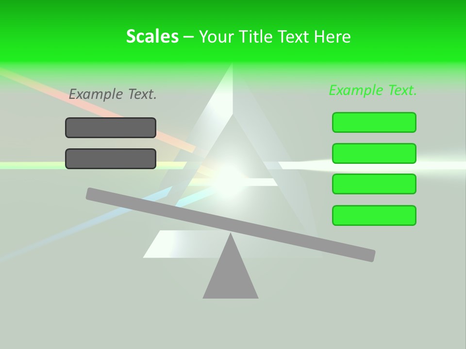 Glass Prism Splitting White Light PowerPoint Template