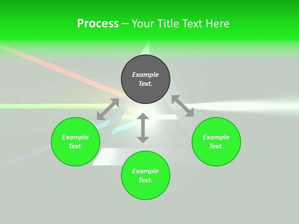 Glass Prism Splitting White Light PowerPoint Template