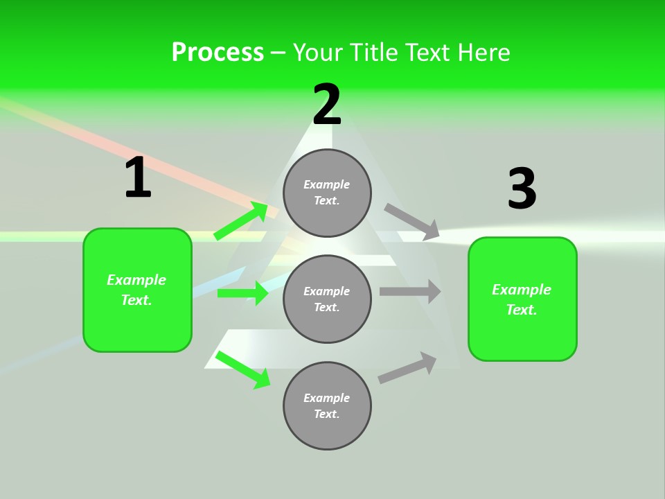 Glass Prism Splitting White Light PowerPoint Template