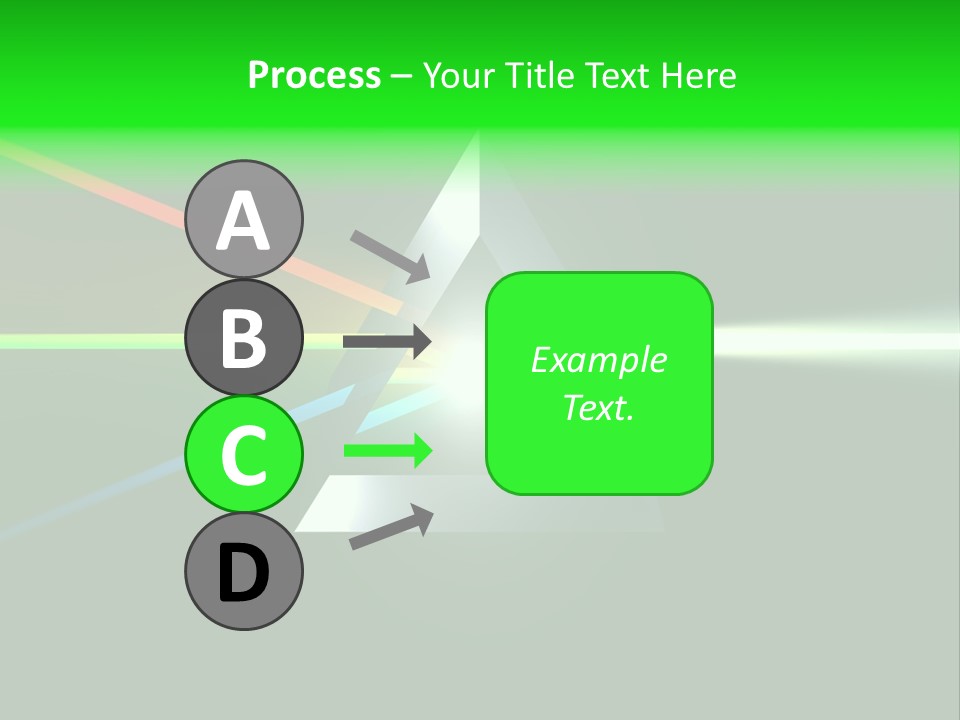 Glass Prism Splitting White Light PowerPoint Template