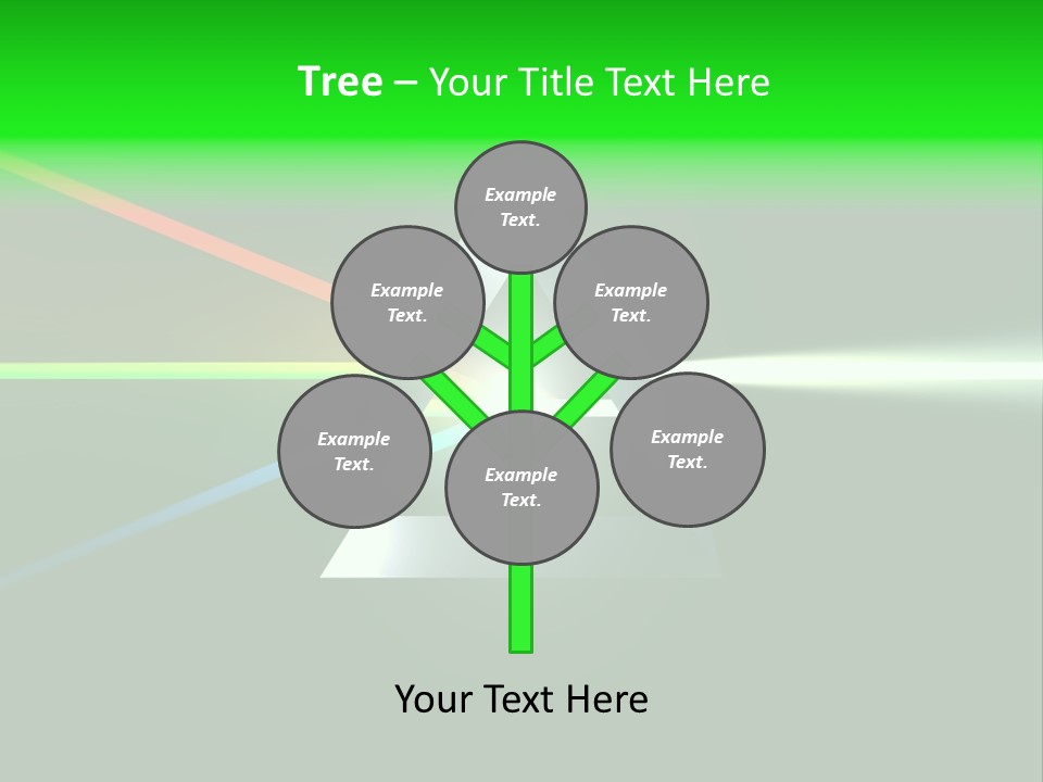 Glass Prism Splitting White Light PowerPoint Template