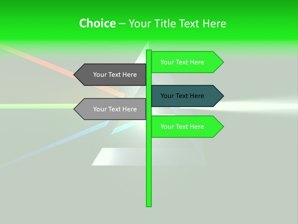 Glass Prism Splitting White Light PowerPoint Template