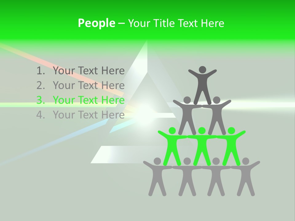 Glass Prism Splitting White Light PowerPoint Template