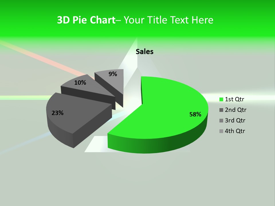 Glass Prism Splitting White Light PowerPoint Template