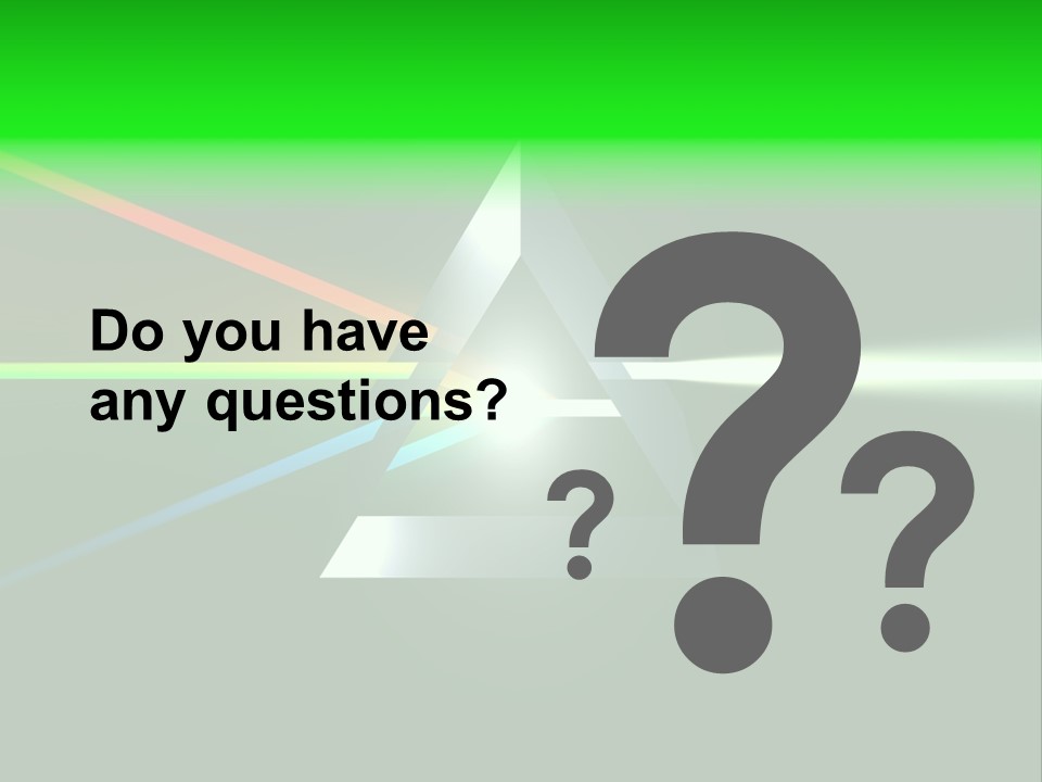 Glass Prism Splitting White Light PowerPoint Template