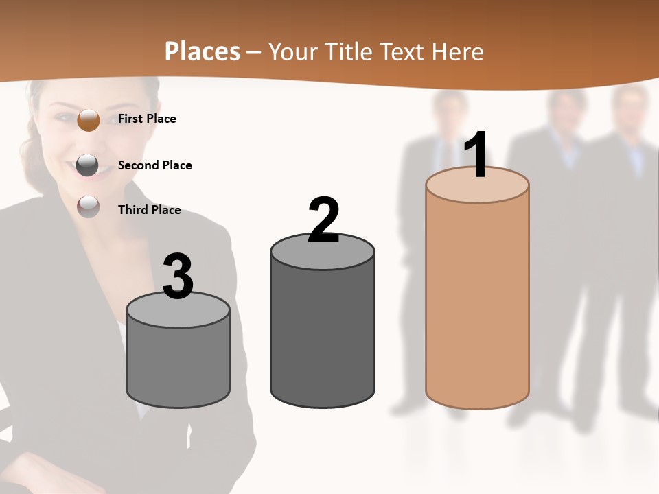 Nice And Attactive Brunette Wearing A Mini And Y Brown Dress PowerPoint Template