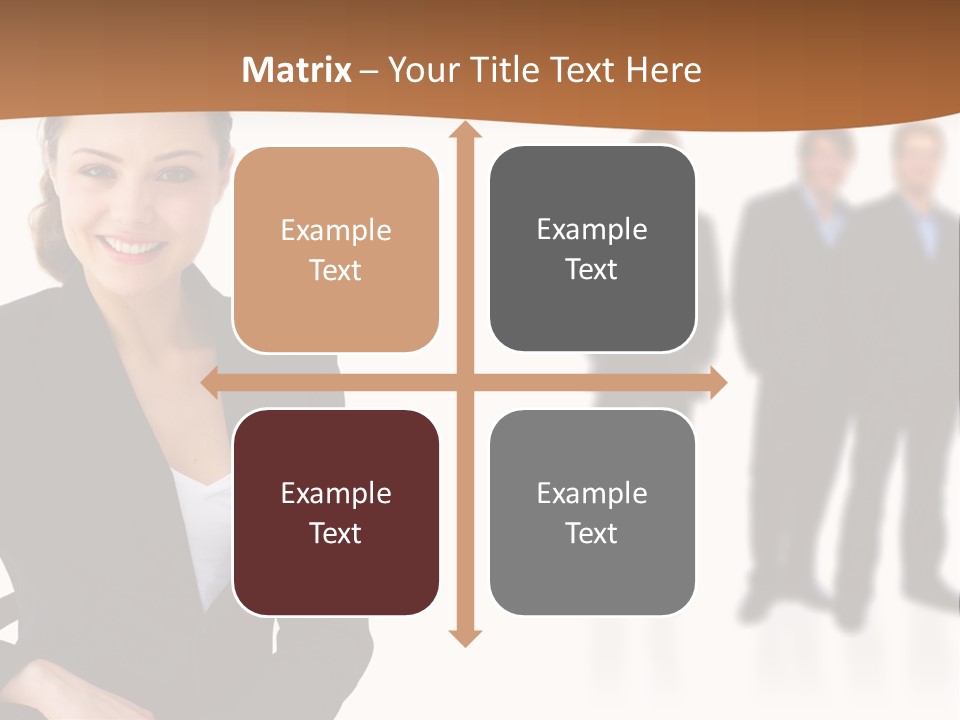 Nice And Attactive Brunette Wearing A Mini And Y Brown Dress PowerPoint Template