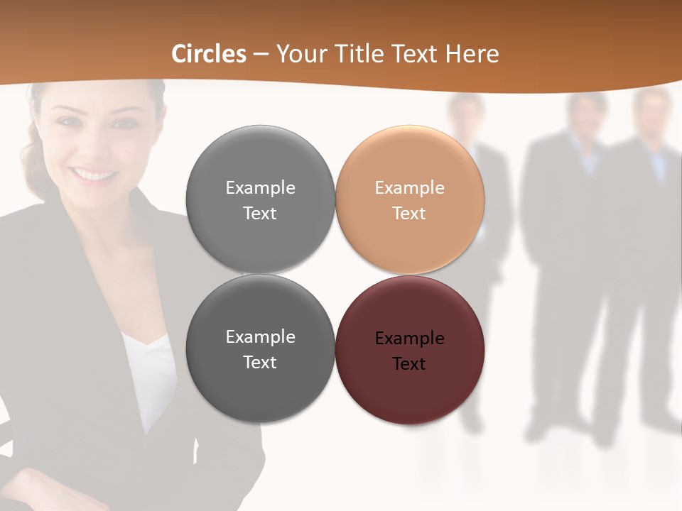 Nice And Attactive Brunette Wearing A Mini And Y Brown Dress PowerPoint Template