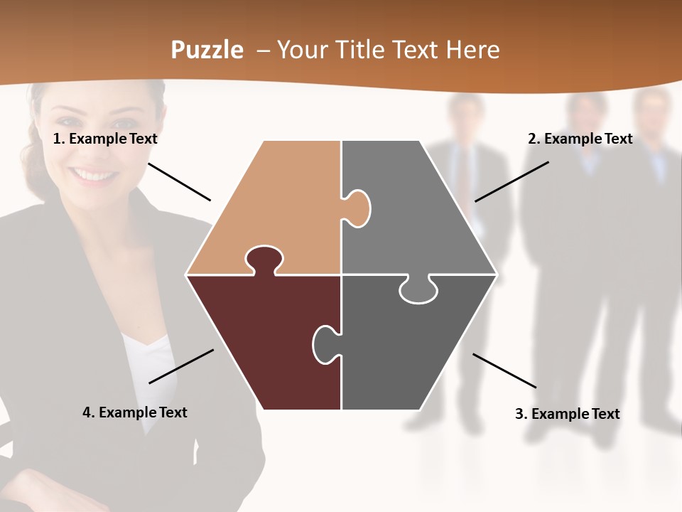 Nice And Attactive Brunette Wearing A Mini And Y Brown Dress PowerPoint Template