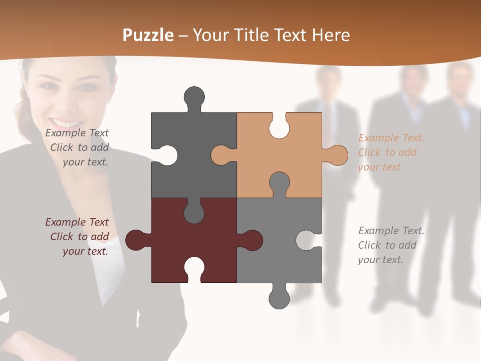 Nice And Attactive Brunette Wearing A Mini And Y Brown Dress PowerPoint Template