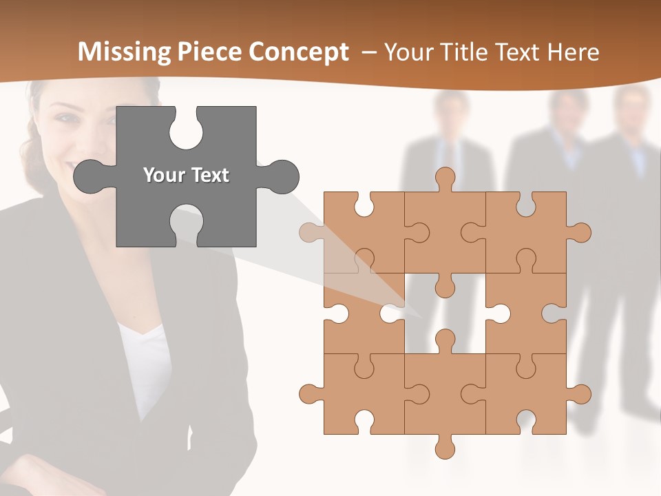 Nice And Attactive Brunette Wearing A Mini And Y Brown Dress PowerPoint Template