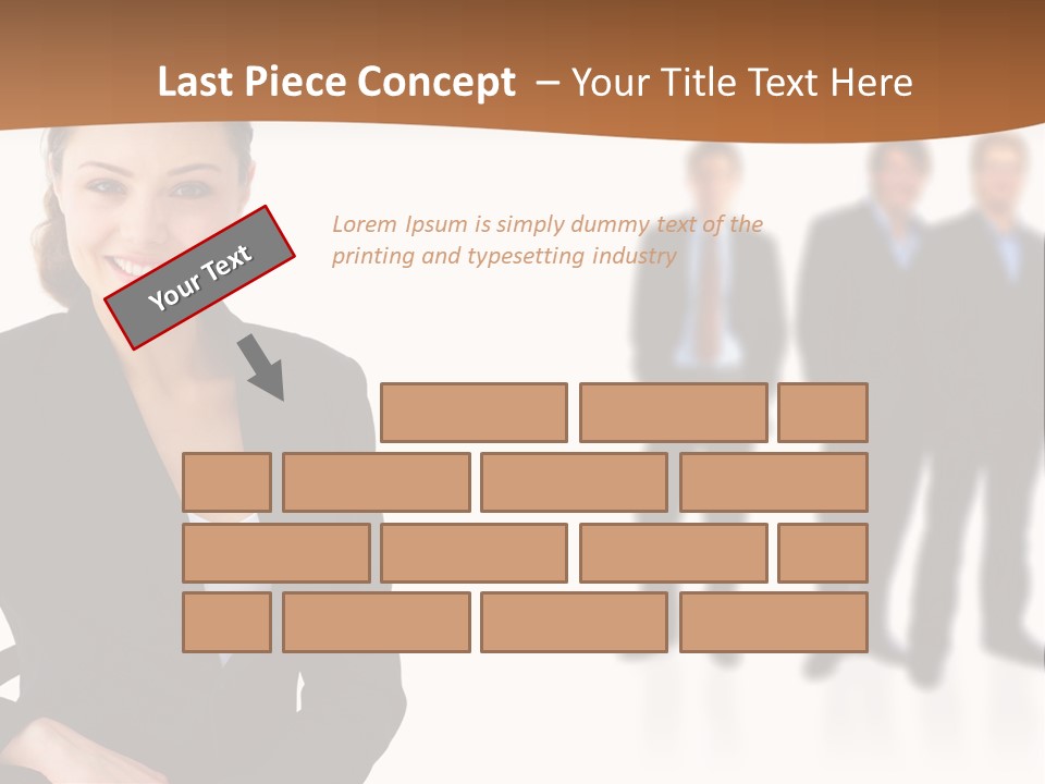 Nice And Attactive Brunette Wearing A Mini And Y Brown Dress PowerPoint Template