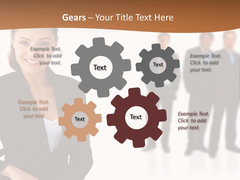 Nice And Attactive Brunette Wearing A Mini And Y Brown Dress PowerPoint Template