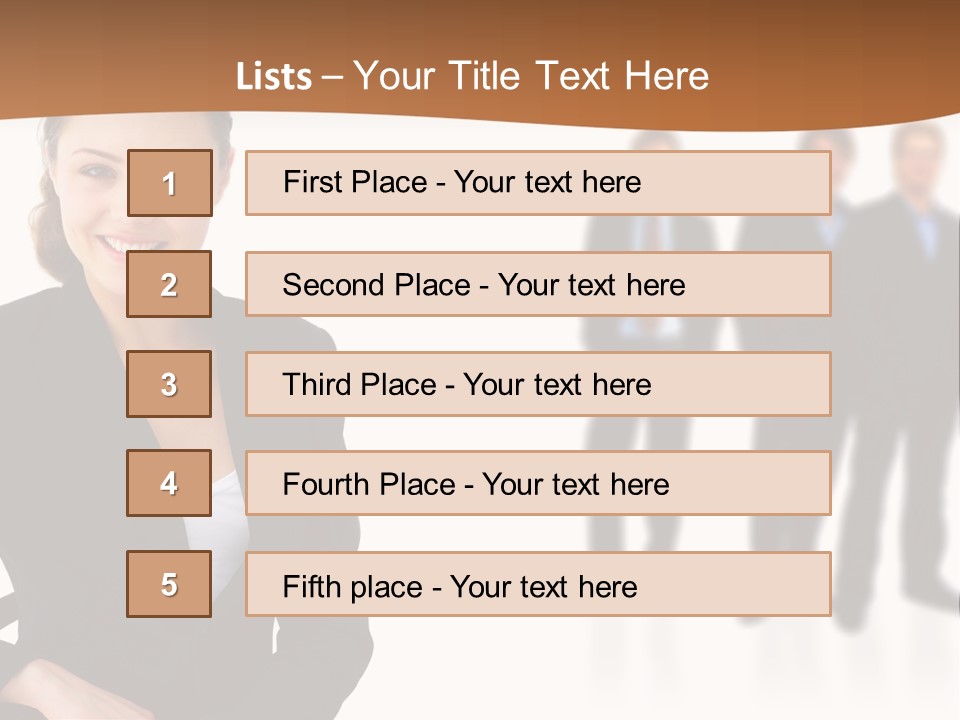Nice And Attactive Brunette Wearing A Mini And Y Brown Dress PowerPoint Template