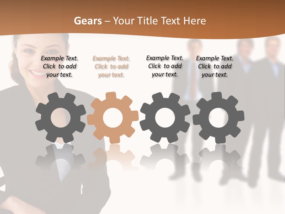 Nice And Attactive Brunette Wearing A Mini And Y Brown Dress PowerPoint Template