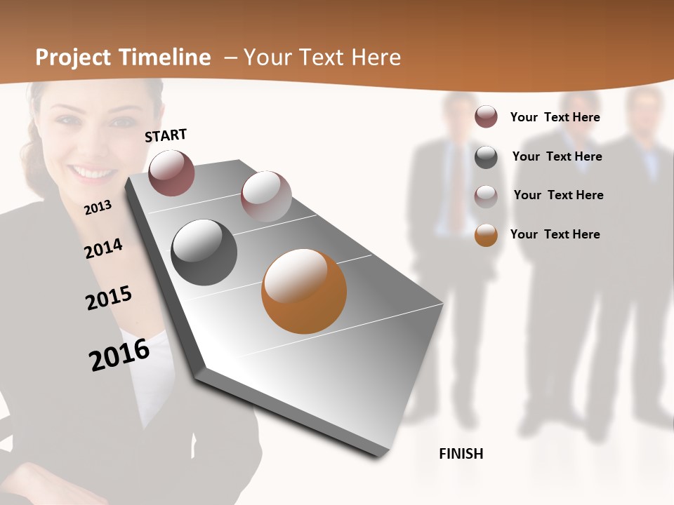 Nice And Attactive Brunette Wearing A Mini And Y Brown Dress PowerPoint Template