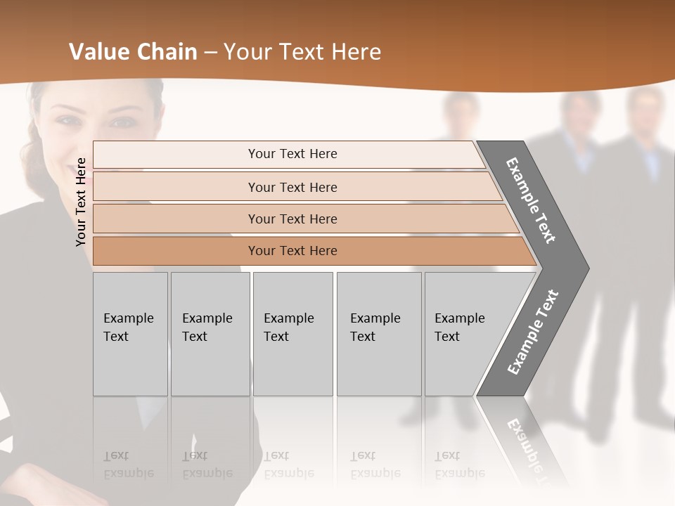 Nice And Attactive Brunette Wearing A Mini And Y Brown Dress PowerPoint Template