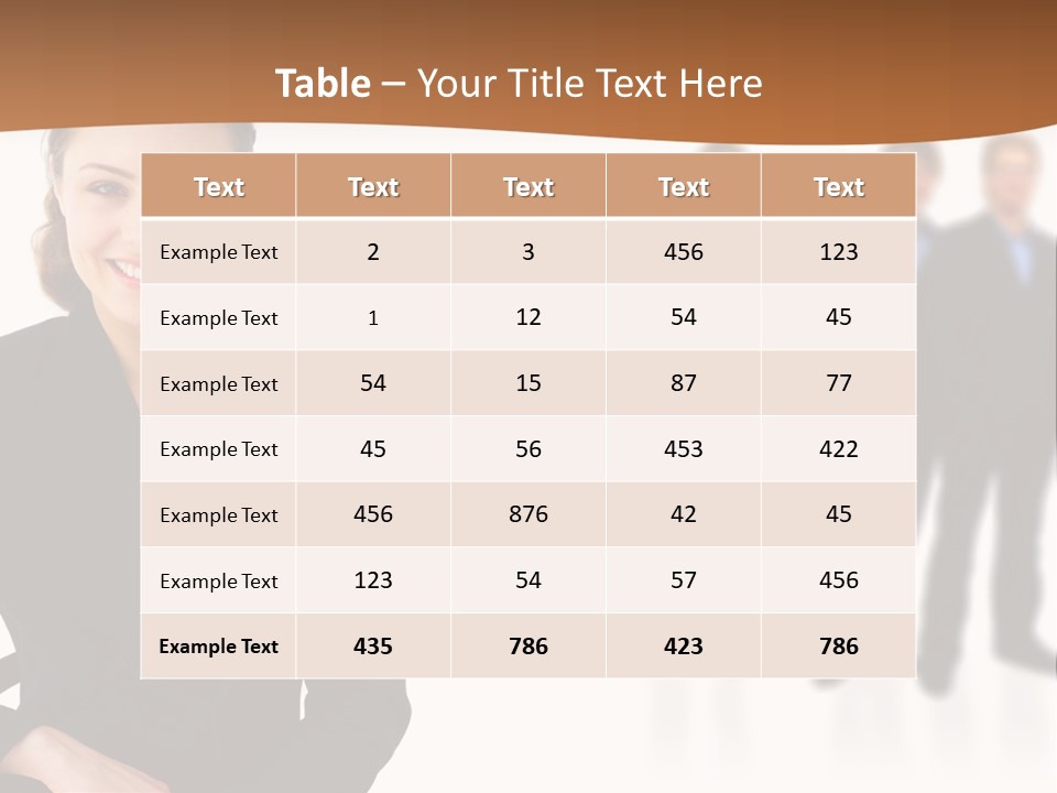 Nice And Attactive Brunette Wearing A Mini And Y Brown Dress PowerPoint Template