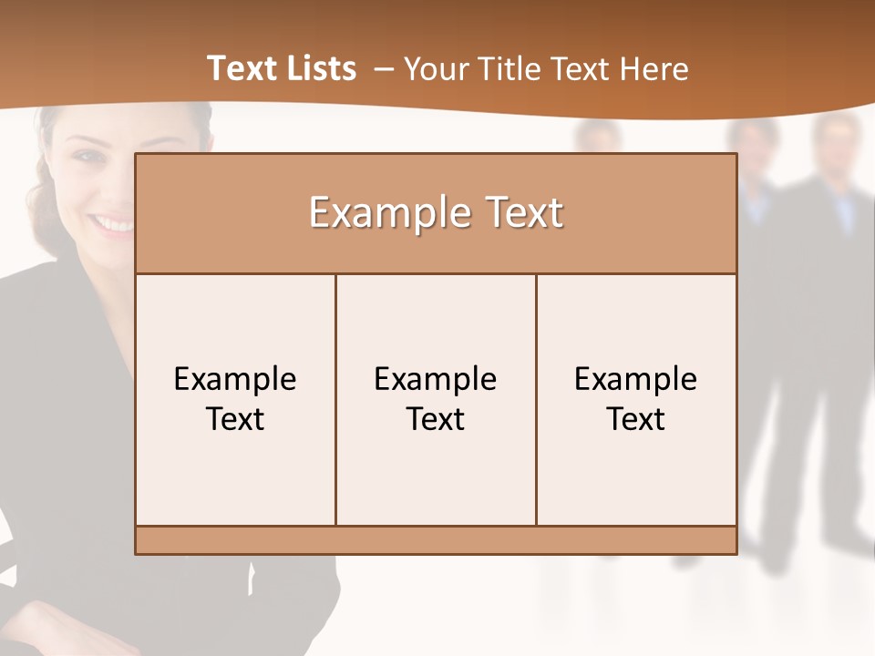 Nice And Attactive Brunette Wearing A Mini And Y Brown Dress PowerPoint Template