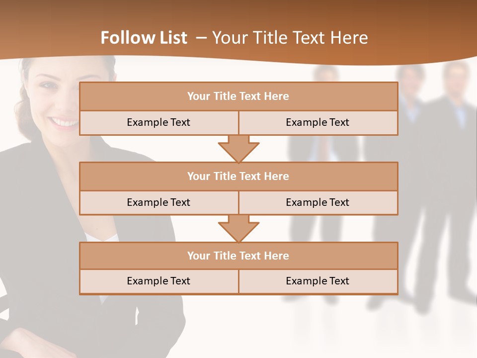 Nice And Attactive Brunette Wearing A Mini And Y Brown Dress PowerPoint Template