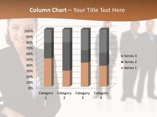 Nice And Attactive Brunette Wearing A Mini And Y Brown Dress PowerPoint Template