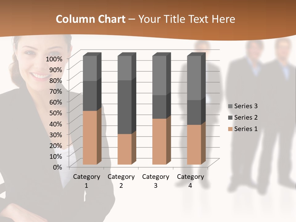 Nice And Attactive Brunette Wearing A Mini And Y Brown Dress PowerPoint Template