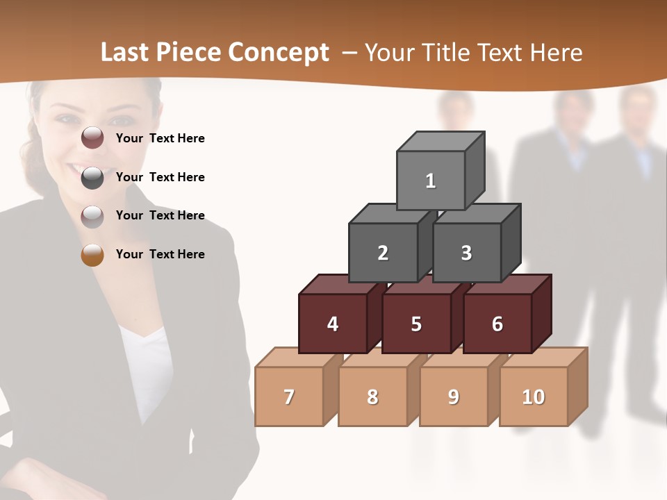 Nice And Attactive Brunette Wearing A Mini And Y Brown Dress PowerPoint Template