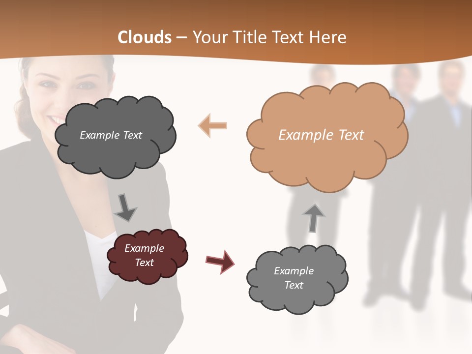 Nice And Attactive Brunette Wearing A Mini And Y Brown Dress PowerPoint Template