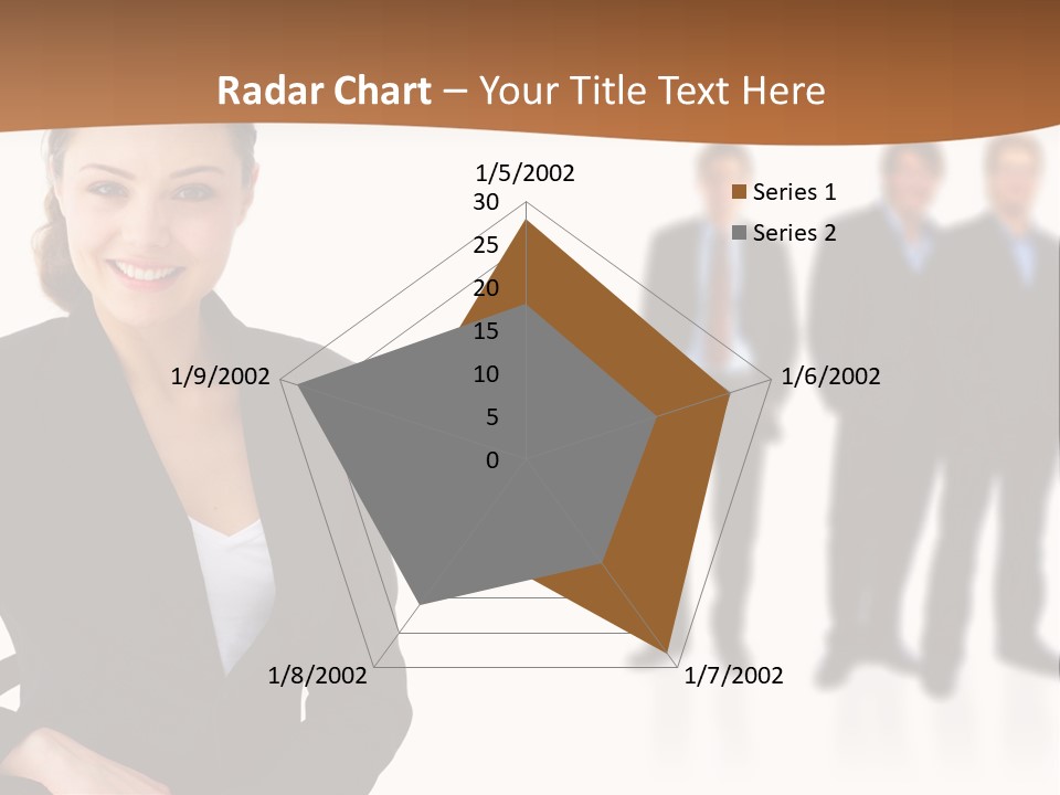 Nice And Attactive Brunette Wearing A Mini And Y Brown Dress PowerPoint Template