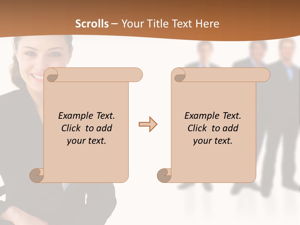Nice And Attactive Brunette Wearing A Mini And Y Brown Dress PowerPoint Template