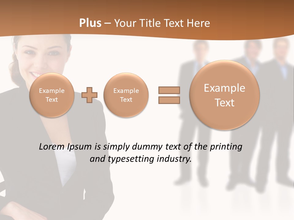 Nice And Attactive Brunette Wearing A Mini And Y Brown Dress PowerPoint Template