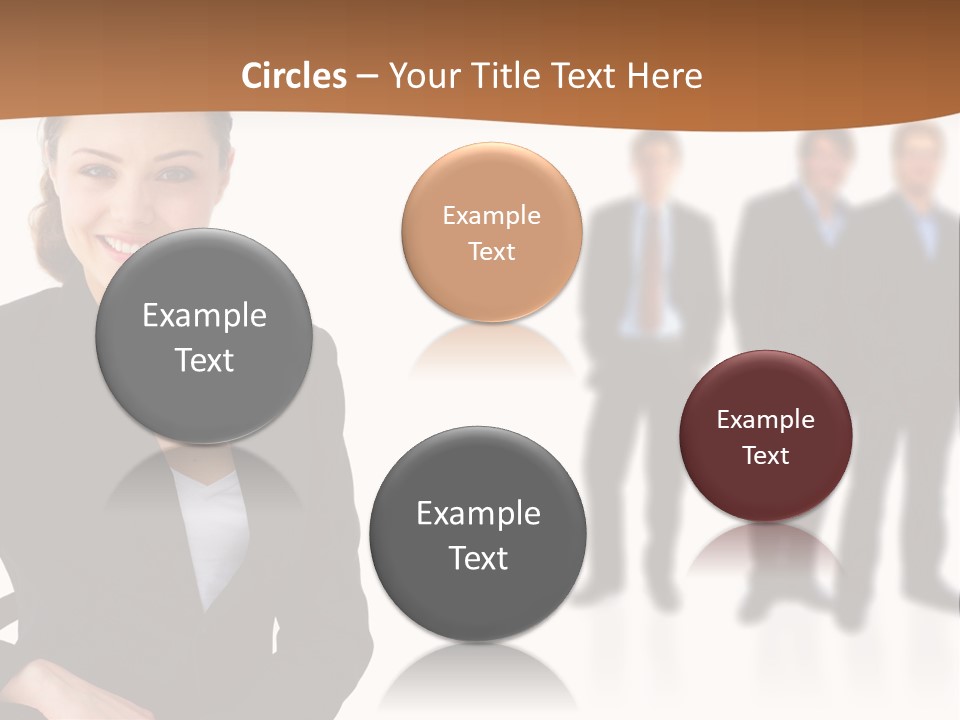 Nice And Attactive Brunette Wearing A Mini And Y Brown Dress PowerPoint Template